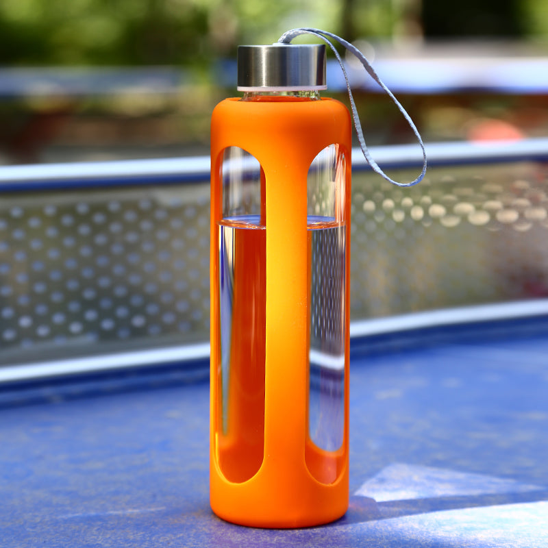 Waterdrop Sleeve Glass Bottle  Eco Glass Reusable Water Bottles – Blossom  Bottles